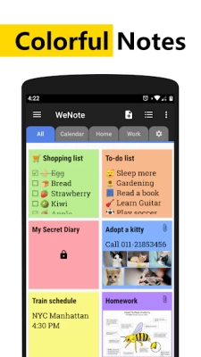 WeNote screen 1