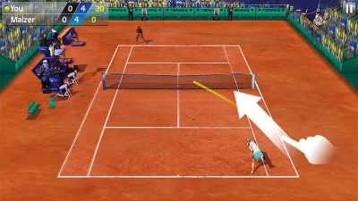 Теннис пальцем 3D - Tennis screenshot №4